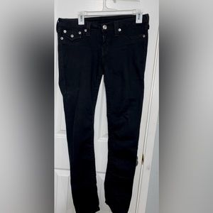 TRUE RELIGION WOMENS BLACK JEANS SIZE 30
